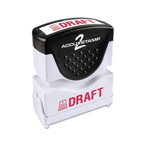 Pre-inked Shutter Stamp, Red, Draft, 1 5-8 X 1-2