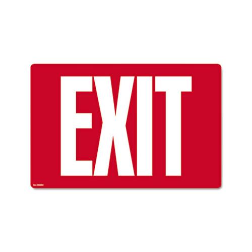 Glow-in-the-dark Safety Sign, Exit, 12 X 8, Red