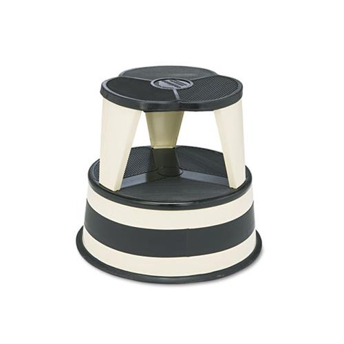 Kik-step Steel Step Stool, 2-step, 350 Lb Capacity, 16" Dia. X 14.25h, Sand