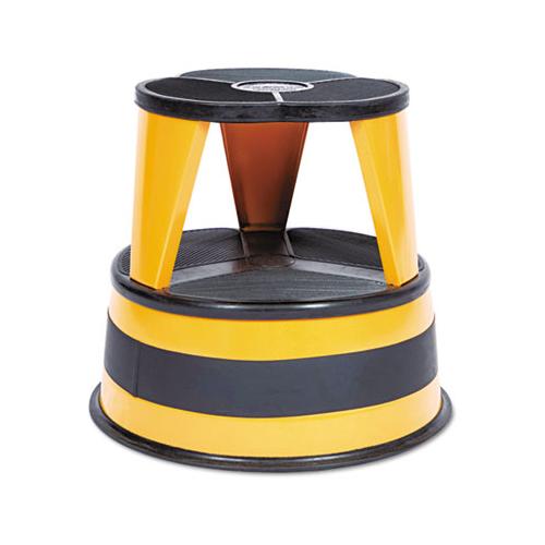 Kik-step Steel Step Stool, 2-step, 350 Lb Capacity, 16" Dia. X 14.25h, Orange