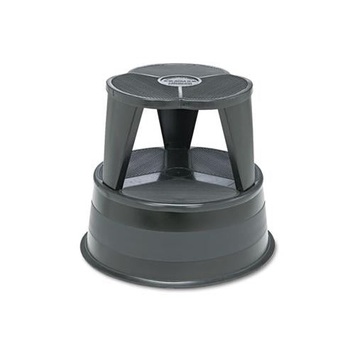 Kik-step Steel Step Stool, 2-step, 350 Lb Capacity, 16" Dia. X 14.25h, Black