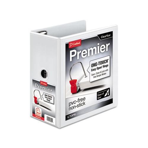 Premier Easy Open Clearvue Locking Slant-d Ring Binder, 3 Rings, 5" Capacity, 11 X 8.5, White