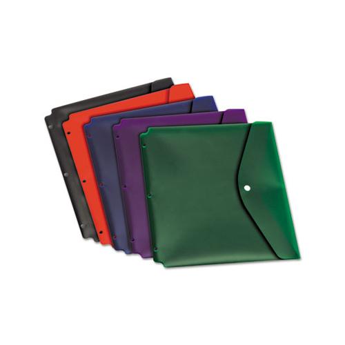 Dual Pocket Snap Envelope, 11 X 8 1-2, Assorted Colors, 5-pack