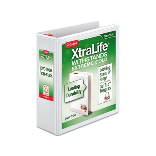 Xtralife Clearvue Non-stick Locking Slant-d Ring Binder, 3 Rings, 3" Capacity, 11 X 8.5, White