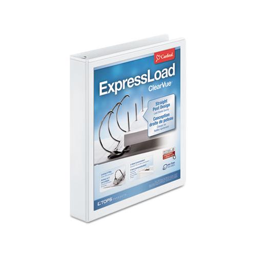 Expressload Clearvue Locking D-ring Binder, 3 Rings, 1.5" Capacity, 11 X 8.5, White