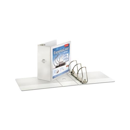 Expressload Clearvue Locking D-ring Binder, 3 Rings, 5" Capacity, 11 X 8.5, White