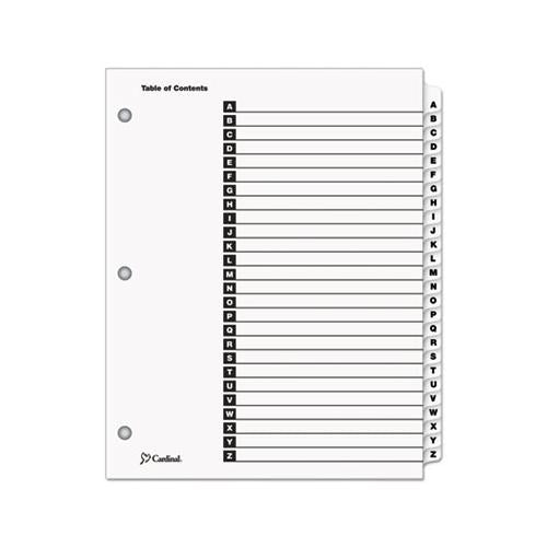 Onestep Printable Table Of Contents And Dividers, 26-tab, A To Z, 11 X 8.5, White, 1 Set
