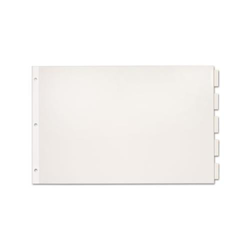 Paper Insertable Dividers, 5-tab, 11 X 17, White, 1 Set