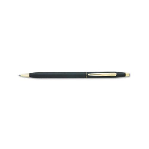 Classic Century Twist-action Ballpoint Pen Gift Box, 1mm, Black Ink, Black-gold Barrel
