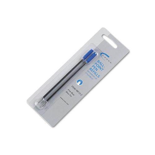 Refill For Cross Ballpoint Pens, Fine Point, Blue Ink, 2-pack