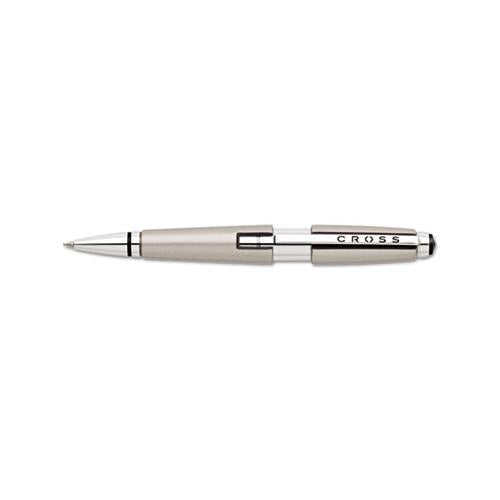 Edge Retractable Gel Pen Gift Box, Medium 0.7mm, Black Ink, Titanium Barrel