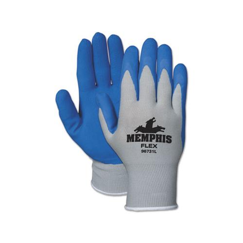 Memphis Flex Seamless Nylon Knit Gloves, X-large, Blue-gray, Dozen