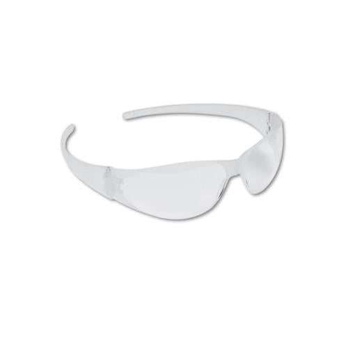 Checkmate Wraparound Safety Glasses, Clr Polycarb Frm, Uncoated Clr Lens, 12-box