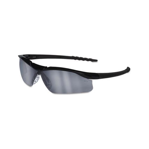 Dallas Wraparound Safety Glasses, Black Frame, Gray Indoor-outdoor Lens