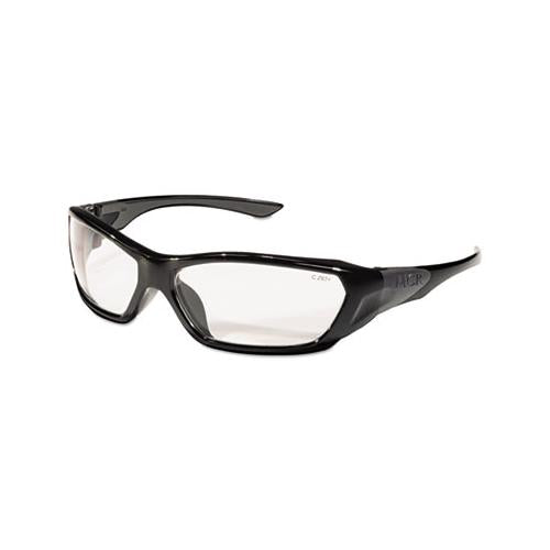 Forceflex Safety Glasses, Black Frame, Clear Lens