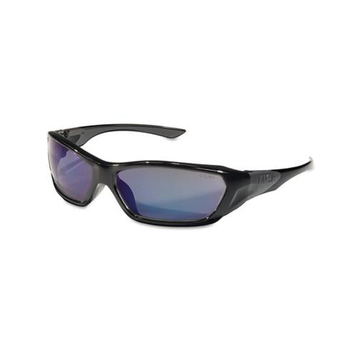 Forceflex Safety Glasses, Black Frame, Blue Lens