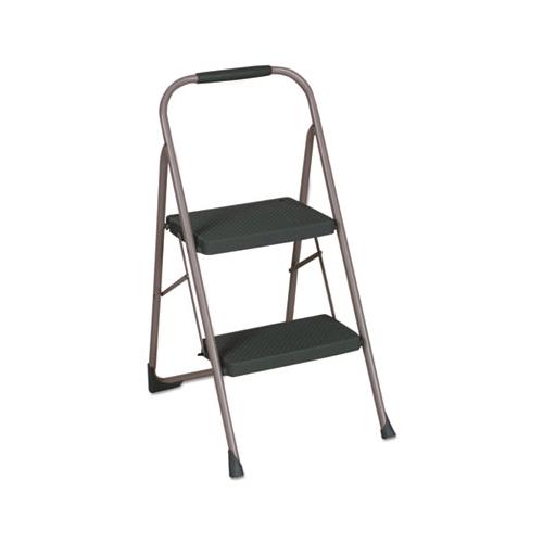 Big Step Folding Stool, 2-step, 200 Lb Capacity, 22" Spread, Black-gray