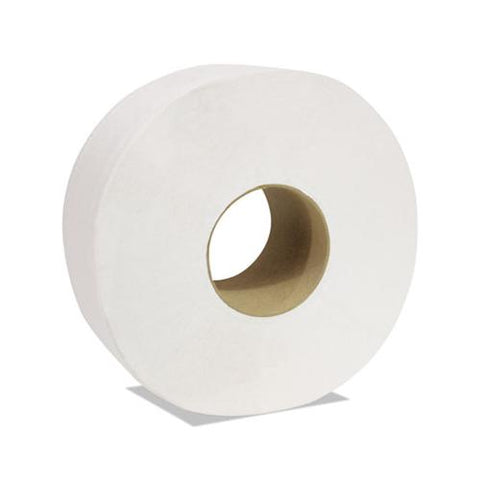 Decor Jumbo Roll Jr. Tissue, 2-ply, White, 3 1-2" X 750 Ft, 12 Rolls-carton