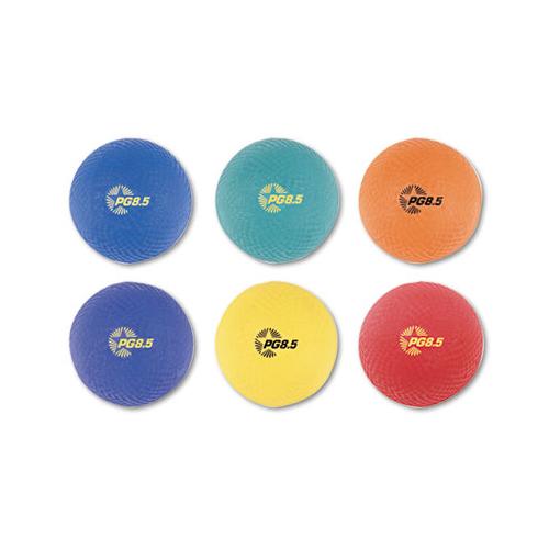 Playground Ball Set, Nylon, Assorted Colors, 6-set