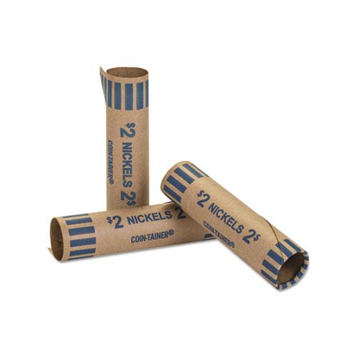 Preformed Tubular Coin Wrappers, Nickels, $2, 1000 Wrappers-box