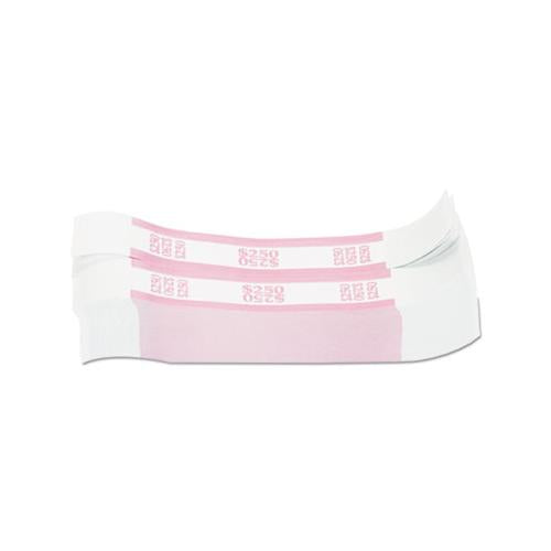 Currency Straps, Pink, $250 In Dollar Bills, 1000 Bands-pack