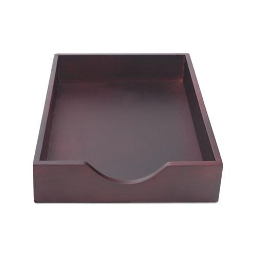 Hardwood Stackable Desk Trays, 1 Section, Legal Size Files, 10.25" X 15.25" X 2.5", Mahogany