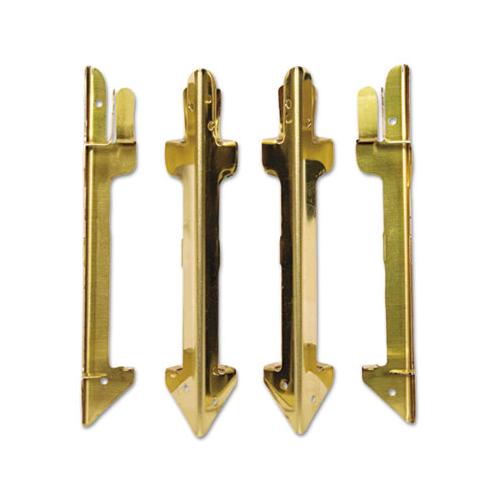 Hardwood Stackable Desk Tray, Four-posts, Brass