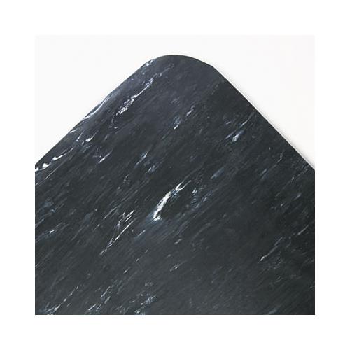 Cushion-step Surface Mat, 36 X 60, Marbleized Rubber, Black