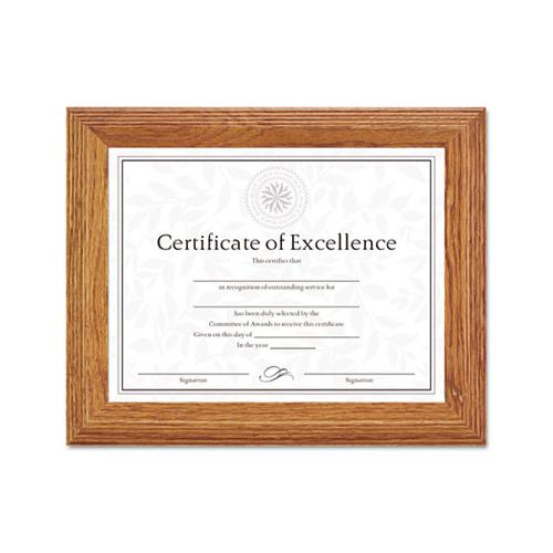 Document-certificate Frame, Wood, 8-1-2 X 11, Stepped Oak