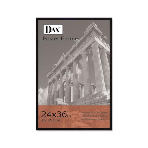 Flat Face Wood Poster Frame, Clear Plastic Window, 24 X 36, Black Border