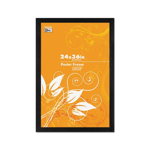 Black Solid Wood Poster Frames W-plastic Window, Wide Profile, 24 X 36