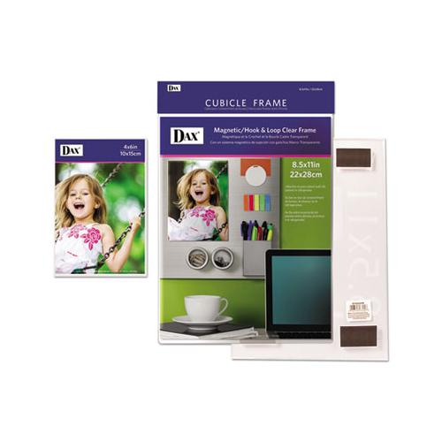Magnetic-hook & Loop Cubicle Frame, Acrylic, 8 1-2 X 11, Clear