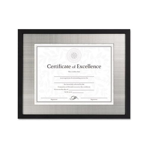 Contemporary Wood Frame, Silver Metal Mat, 11 X 14, 8 1-2 X 11, Black