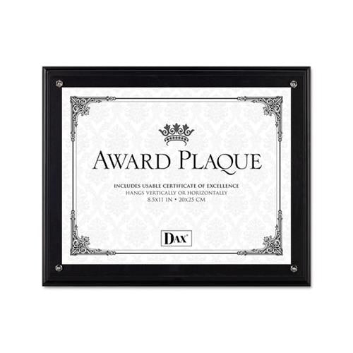 Award Plaque, Wood-acrylic Frame, Up To 8 1-2 X 11, Black