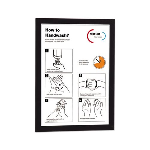 Duraframe Sign Holder, 8 1-2 X 11, Black Frame, 2 Per Pack