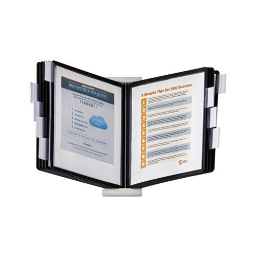 Instaview Expandable Desktop Reference System, 10 Panels, Black Borders