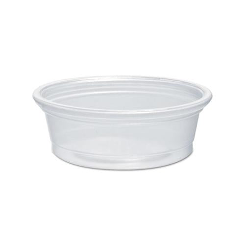 Plastic Soufflé Portion Cups, 1-2 Oz., Translucent, 2500-carton
