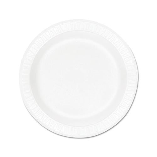 Concorde Foam Plate, 10 1-4" Dia, White, 125-pack, 4 Packs-carton