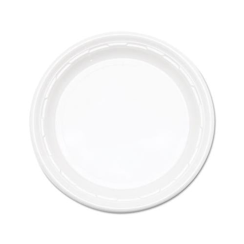 Famous Service Impact Plastic Dinnerware, Plate, 10 1-4" Dia, White, 500-carton