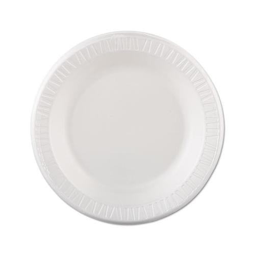 Quiet Classic Laminated Foam Dinnerware, Plate, 10 1-4", White, 125-pk, 4 Pks-cs