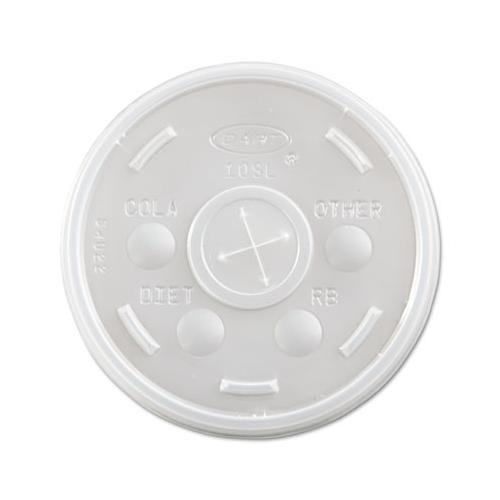 Plastic Cold Cup Lids, Fits 10oz Cups, Translucent, 1000-carton
