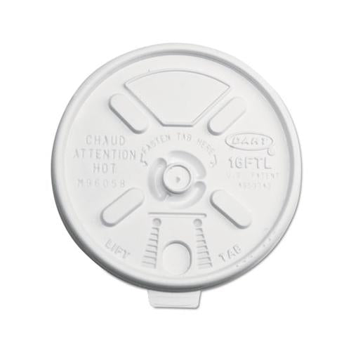 Lift N' Lock Plastic Hot Cup Lids, 12-24oz Cups, Translucent, 1000-carton