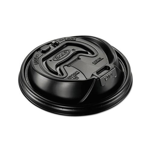 Optima Reclosable Lid, Fits 12-24 Oz Foam Cups, Black, 1000-carton