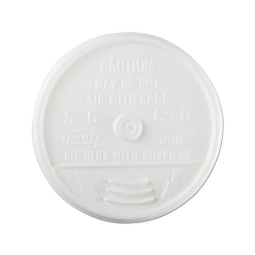 Plastic Lids, For 16oz Hot-cold Foam Cups, Sip-thru Lid, White, 1000-carton