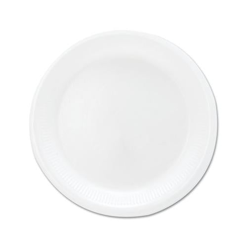 Mediumweight Foam Dinnerware, Plates, 6" Dia, White, 125-pack