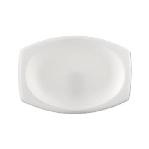 Foam Dinnerware, Oval Platter, 6 3-4" X 9 4-5", White, 125-pack, 4 Packs-carton