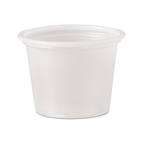 Polystyrene Portion Cups, 1 Oz, Translucent, 2500-carton
