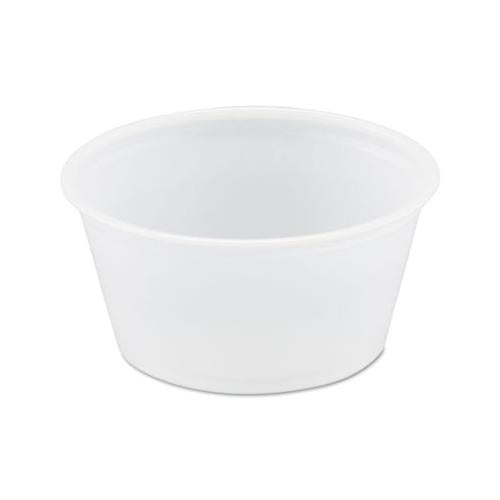 Polystyrene Portion Cups, 2oz, Translucent, 250-bag, 10 Bags-carton