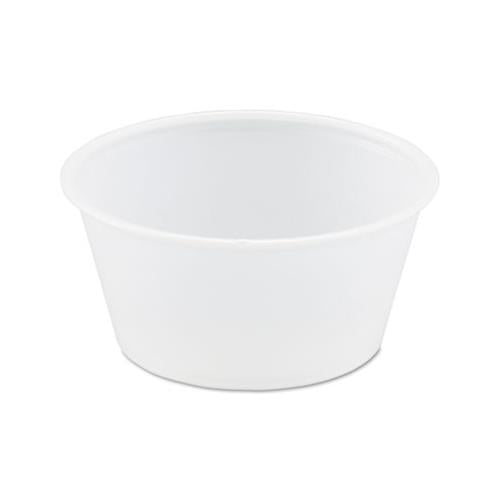 Polystyrene Portion Cups, 3.25oz, Translucent, 250-bag, 10 Bags-carton