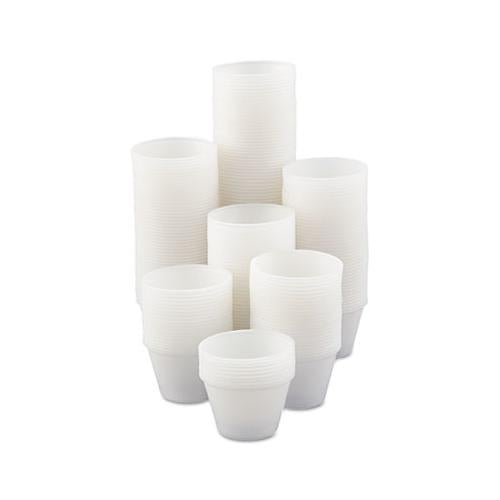 Polystyrene Portion Cups, 4oz, Translucent, 250-bag, 10 Bags-carton